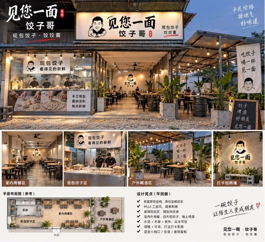 见您一面 · 饺子哥 店舖概念板