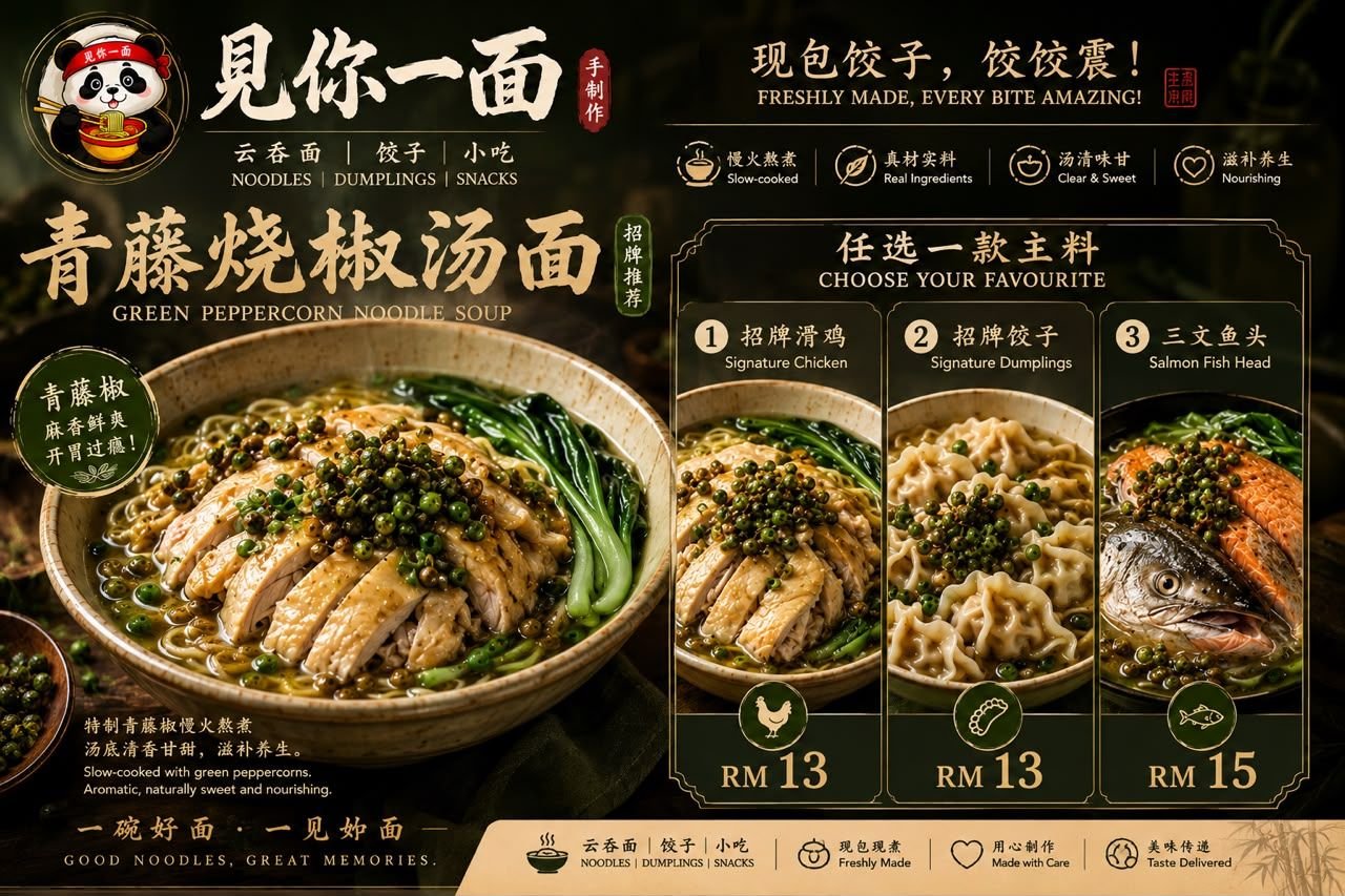 青藤烧椒汤面